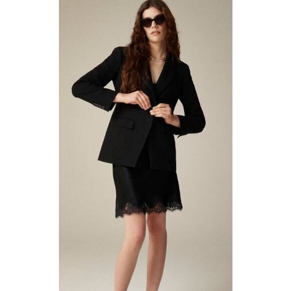 JCrew Women's Classic Madelyn Four-Season Stretch Blazer CC289 Black Size 12 NWT - Picture 2 of 8
